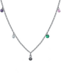 LUCA BARRA COLLANA LUNGA CRISTALLI MULTICOLOR