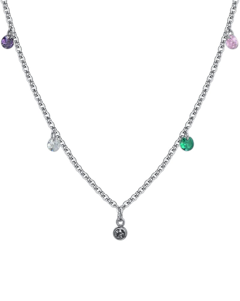 LUCA BARRA COLLANA LUNGA CRISTALLI MULTICOLOR