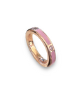 Labrioro anello Urban con zirconi e smalto rosa