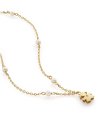 Le Bebè collana le perle sagoma bimba oro giallo 9kt e diamantino