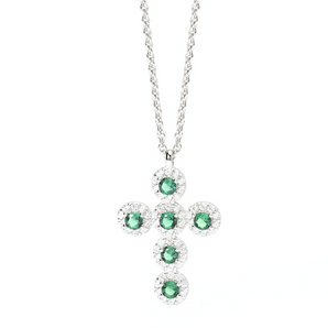 MABINA COLLANA CROCE VERDE