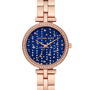 Michael Kors orologio Maci rose quadrante blu MK4451