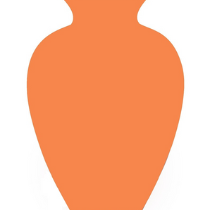 Onylux vaso Aurora in vetro soffiato arancio