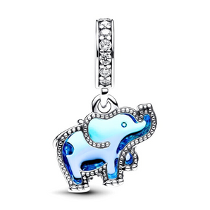 Pandora charm pendente Elefante Vetro Murano blu  793339C01