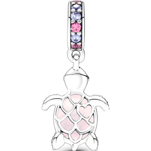 Pandora charm Tartaruga Marina Vetro di Murano rosa 798939C02