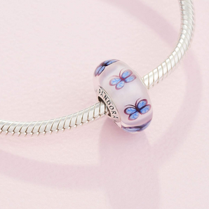 Pandora charm Vetro di Murano farfalle 797893