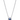 Pandora collana Punto Luce quadrato blu 393560C01-45