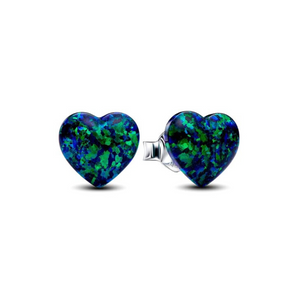 Pandora orecchini Cuore Opale verde blu  293356C01