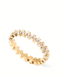PdPaola anello crown argento placcato oro e zirconi