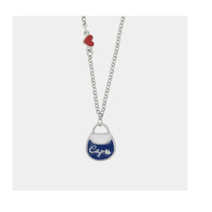 Collana in Metallo con borsa blu Capri