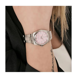 OROLOGIO DONNA IN ACCIAIO CON QUADRANTE ROSA