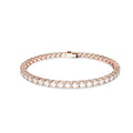 Swarovski Braccialetto Matrix Tennis Taglio tondo Bianco Plac. Oro Rosa