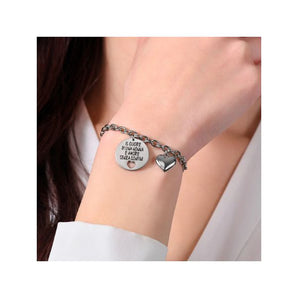BRACCIALE DONNA IN ACCIAIO IL CUORE DI UNA NONNA