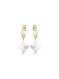 Orecchini Lelune Glamour - Sidney Pendenti in Argento 925% Dorato con Madreperla Australiana