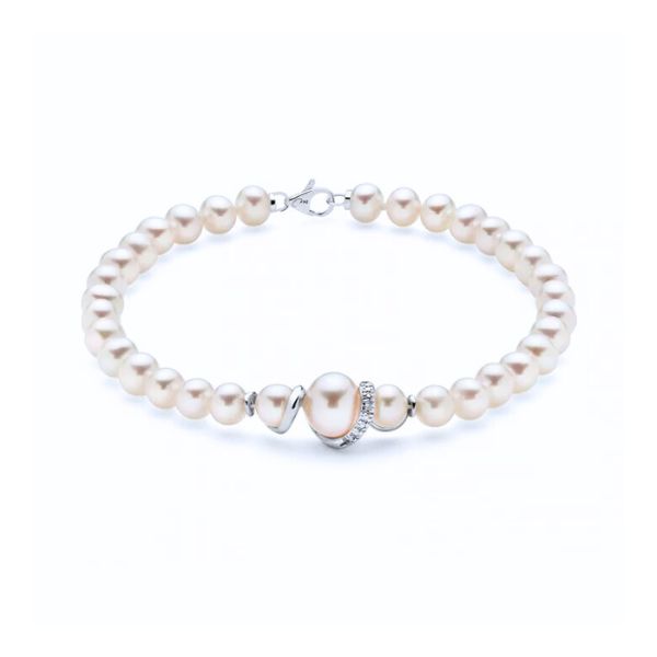 Bracciale Donna Miluna Filo di Perle Oro 750 e Diamanti