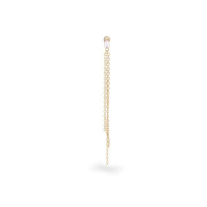 Mono orecchino Rue Des Mille in argento 925 con galvanica oro