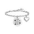 BRACCIALE DONNA IN ACCIAIO DI MAMMA CE N'È UNA IO HO AVUTO LA FORTUNA DI AVERE