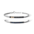 Bracciale Tennis in Argento con zirconi blu