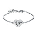 BRACCIALE DONNA IN ACCIAIO CON SCRITTA TVB MAMMA
