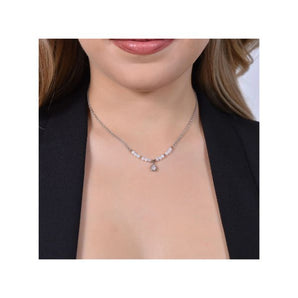 COLLANA DONNA IN ACCIAIO AGATA BIANCA