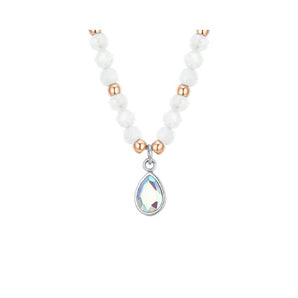 COLLANA DONNA IN ACCIAIO AGATA BIANCA