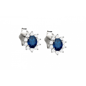 Elli's Eternal orecchini in oro bianco 18KT con zaffiri e diamanti