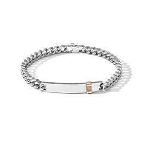 Bracciale in Acciaio, pvd rosè e Diamanti bianchi