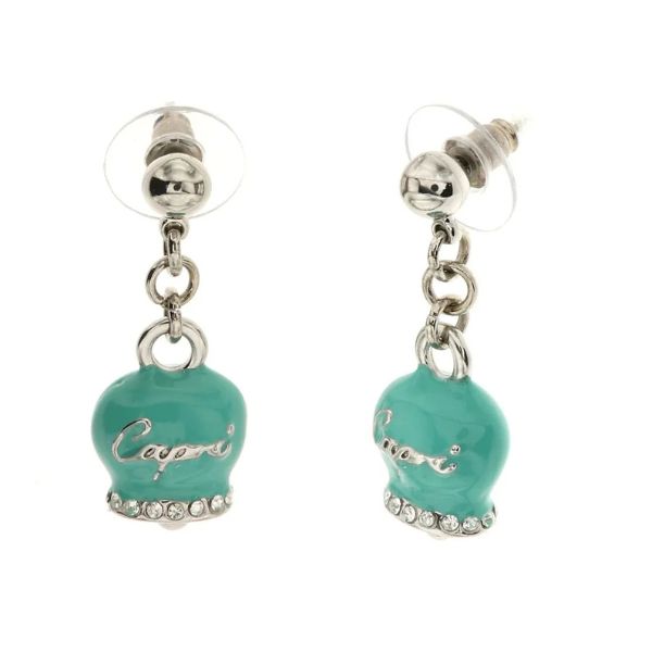 Orecchini BELVEDERE SILVER VERDE MARINO Amo Capri Donna