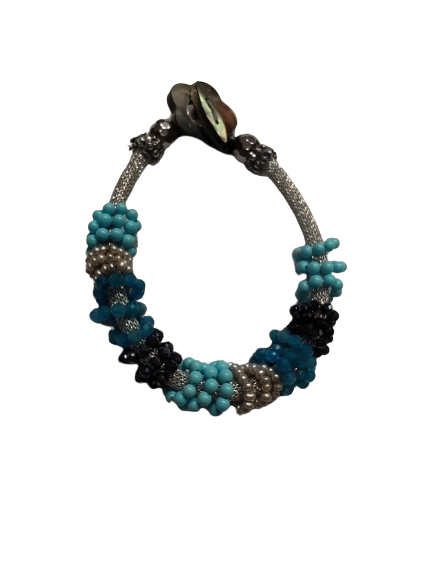 Rajola bracciale cherie rigido con Apatite Perle Spinello
