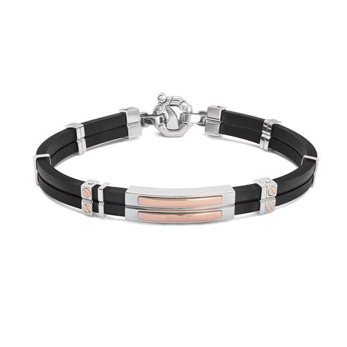 Bracciale Vortex in cacciù e oro con diamanti