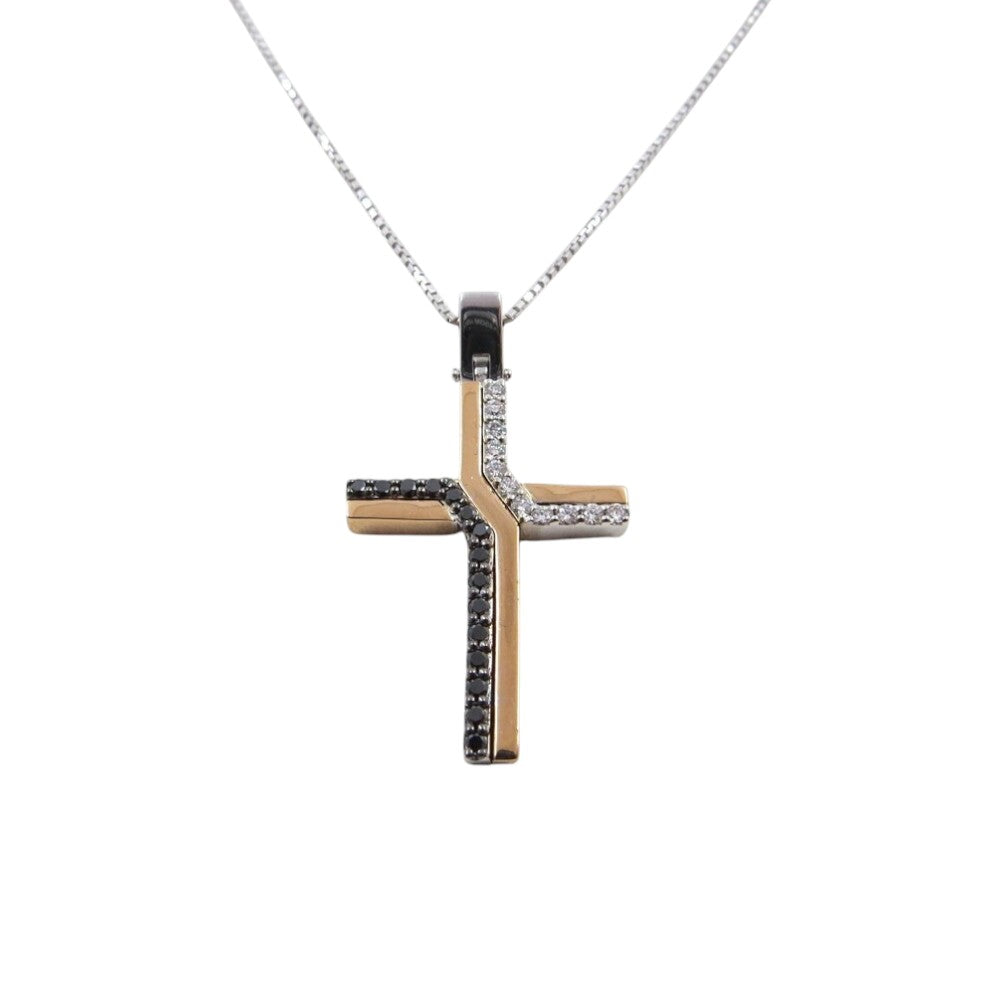 Collana DAVITE&DELUCCHI con pendente Croce  – Oro e Diamanti