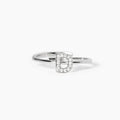 Anello regolabile con lettera D in zirconiA, B, COOL