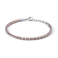 Bracciale in Acciaio, pvd rosè ed Ematite