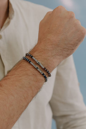 Bracciale in acciaio e occhio di tigre 2