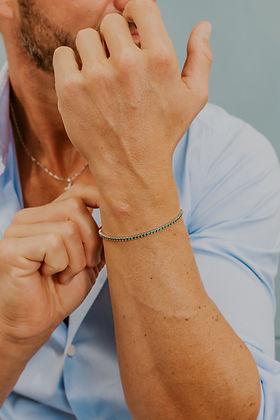 Tennis in Argento con Zirconi Verdi 2