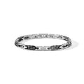 Bracciale in Acciaio, pvd nero, ceramica nera e Diamanti bianchi 2