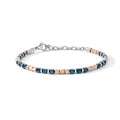 Bracciale in Acciaio, Ematite, Pvd blu e rosè
