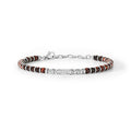 Bracciale in acciaio e occhio di tigre