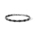 Bracciale Acciaio con Pvd nero e zircone