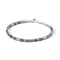 Bracciale in Acciaio, pvd rosè ed Ematite