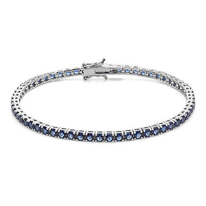 Tennis in Argento 925% e zirconi blu