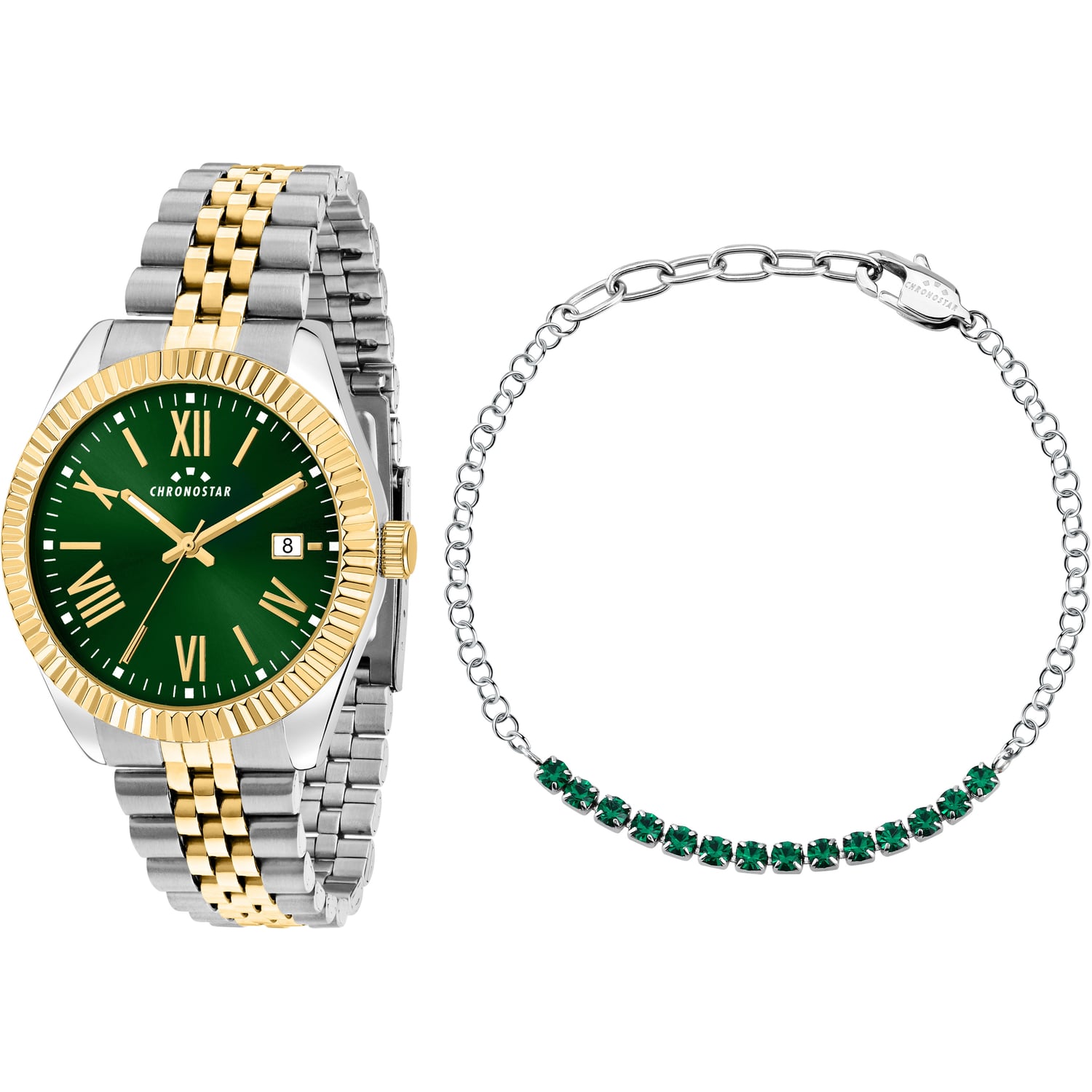Daily Green Dial 41mm con Bracciale Tennis