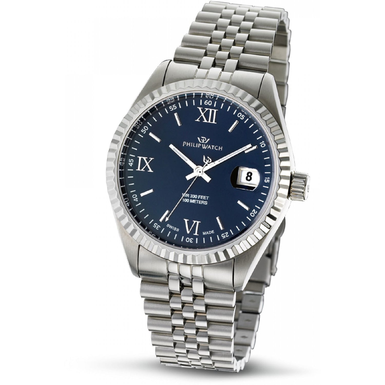 Caribe 39mm Gent 3H Blue Dial
