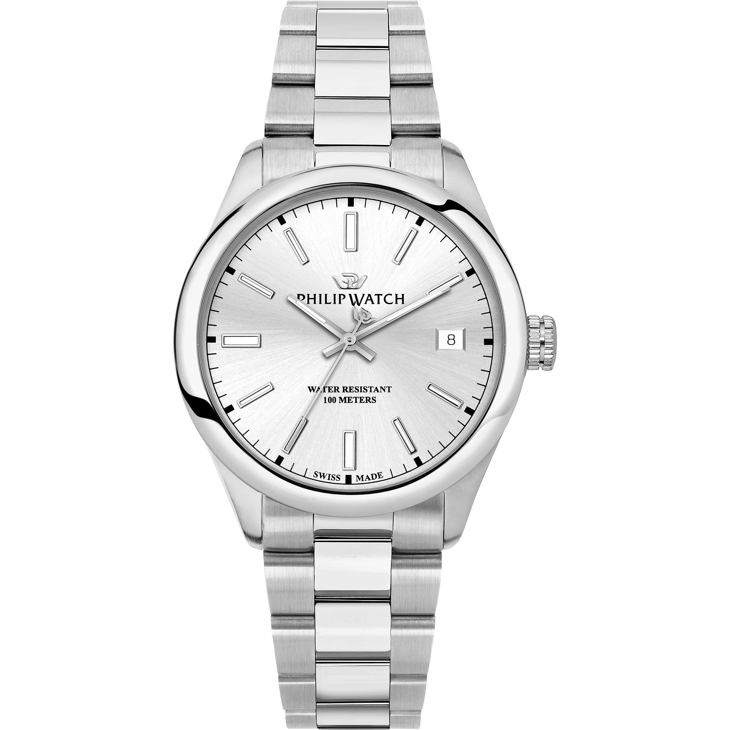 Caribe 39mm 3H White Dial SS BR