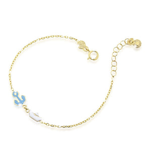 Bracciale Toys con àncora e barchetta in oro giallo / Le Bebè