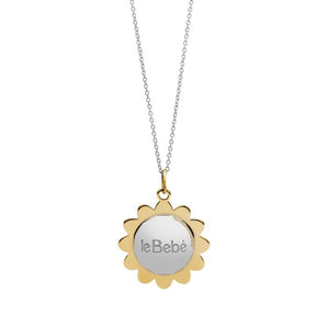 Collana I Fiori in argento con petali placcati oro giallo